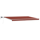 vidaXL Behúzható napellenző narancssárga és barna 500 × 350 cm