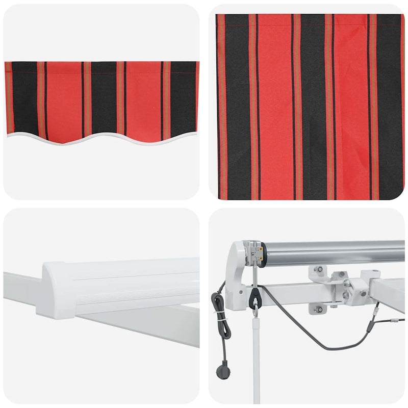 vidaXL Behúzható napellenző Narancs és Barna 500 × 350 cm