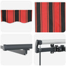 vidaXL Behúzható napellenző narancssárga és barna 500 ×350 cm szövet