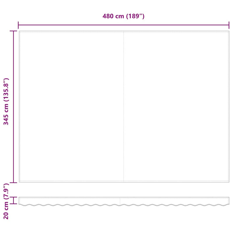 vidaXL Behúzható napellenző Csíkos Sárga és narancs 500 × 300 cm