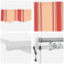 vidaXL Behúzható napellenző 500 × 350 cm sárga és narancssárga