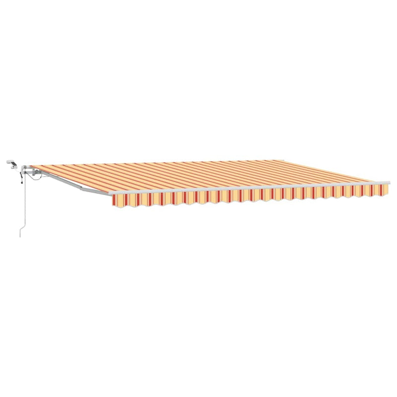 vidaXL Behúzható napellenző Sárga és narancs 500 × 350 cm