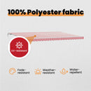 vidaXL Behúzható napellenző Piros és Fehér 500 × 350 cm