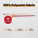 vidaXL Behúzható napellenző Piros és Fehér 500 × 350 cm