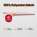vidaXL Napernyő Anyag Piros és Fehér 500 × 350 cm Poliészter