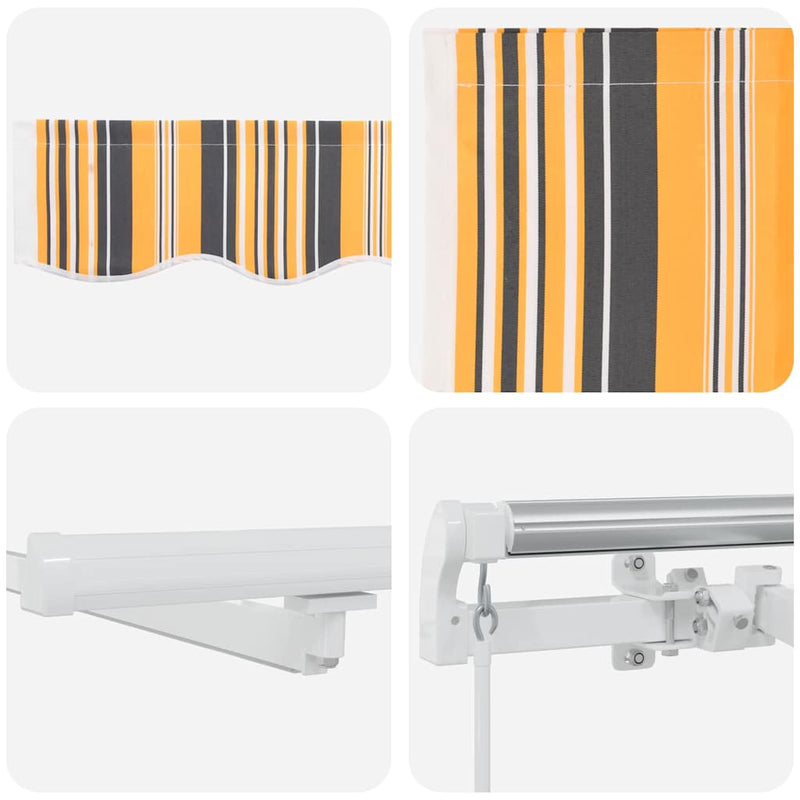 vidaXL Behúzható napellenző tartalmaz 500 × 350 cm Sokszínű