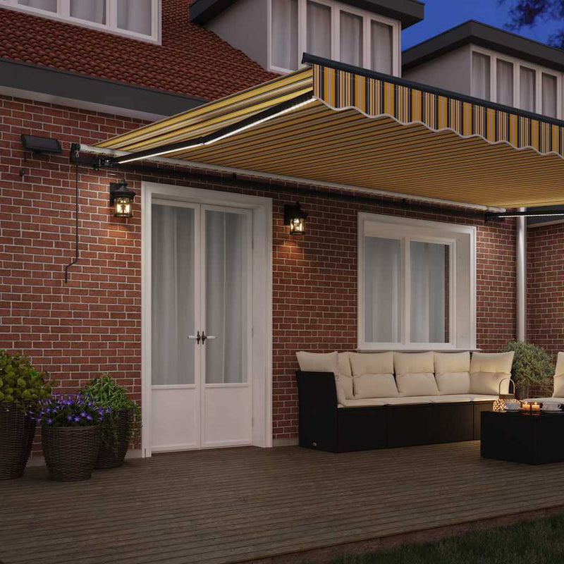 vidaXL Behúzható napellenző Sokszínű 500 ×350 cm szövet