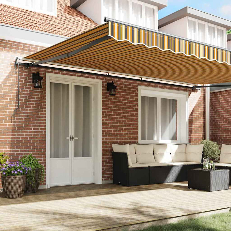 vidaXL Behúzható napellenző Sokszínű 500 × 350 cm szövet