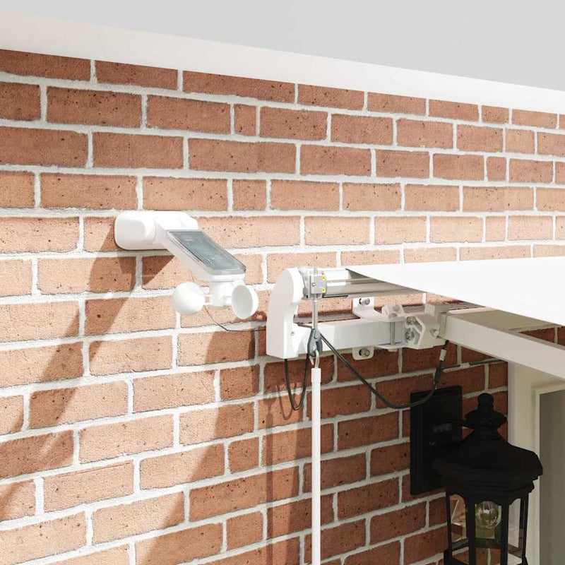 vidaXL Behúzható napellenző Fehér 500 × 350 cm Szövet és Fém