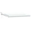 vidaXL Behúzható napellenző Fehér 500 × 350 cm Szövet és Fém