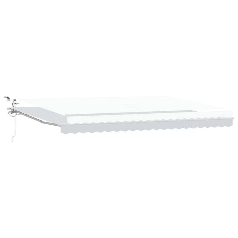 vidaXL Behúzható napellenző Fehér 500 × 350 cm Szövet és Fém