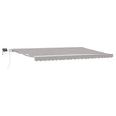 vidaXL Behúzható napellenző Világosszürke 500 × 350 cm