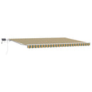 vidaXL Behúzható napellenző Zöld és sárga 500 × 350 cm