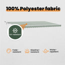 vidaXL Napernyő Anyag Zöld és Fehér 500 × 350 cm Poliészter