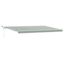 vidaXL Napernyő Anyag Zöld és Fehér 500 × 350 cm Poliészter