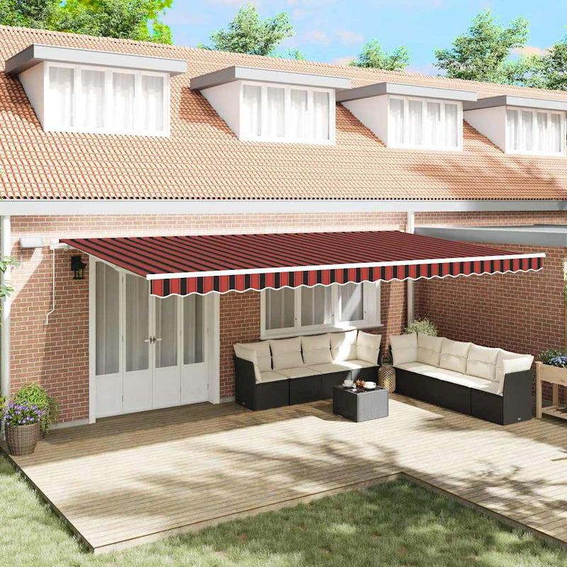 vidaXL Behúzható napellenző 600 × 300 cm narancssárga és barna