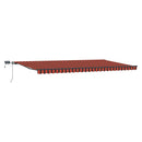 vidaXL Behúzható napellenző narancssárga és barna 600 × 300 cm