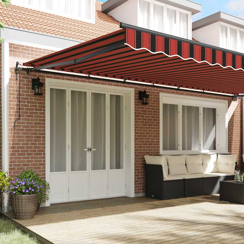 vidaXL Behúzható napellenző narancssárga és barna 600 ×300 cm szövet