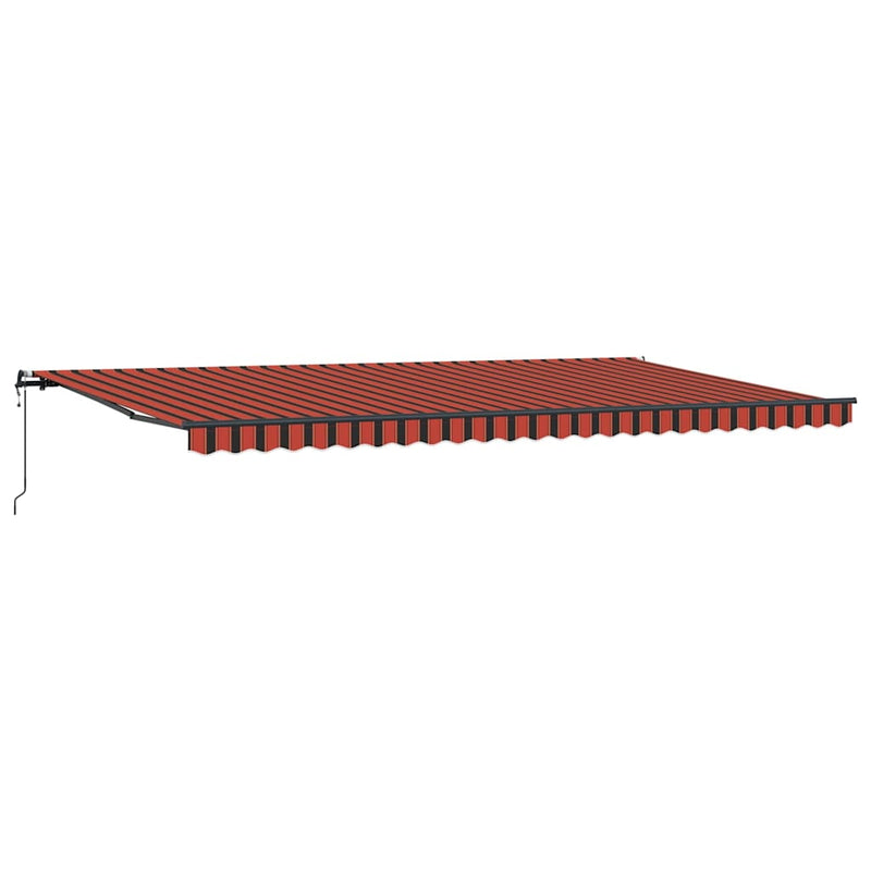vidaXL Behúzható napellenző narancssárga és barna 600 ×300 cm szövet
