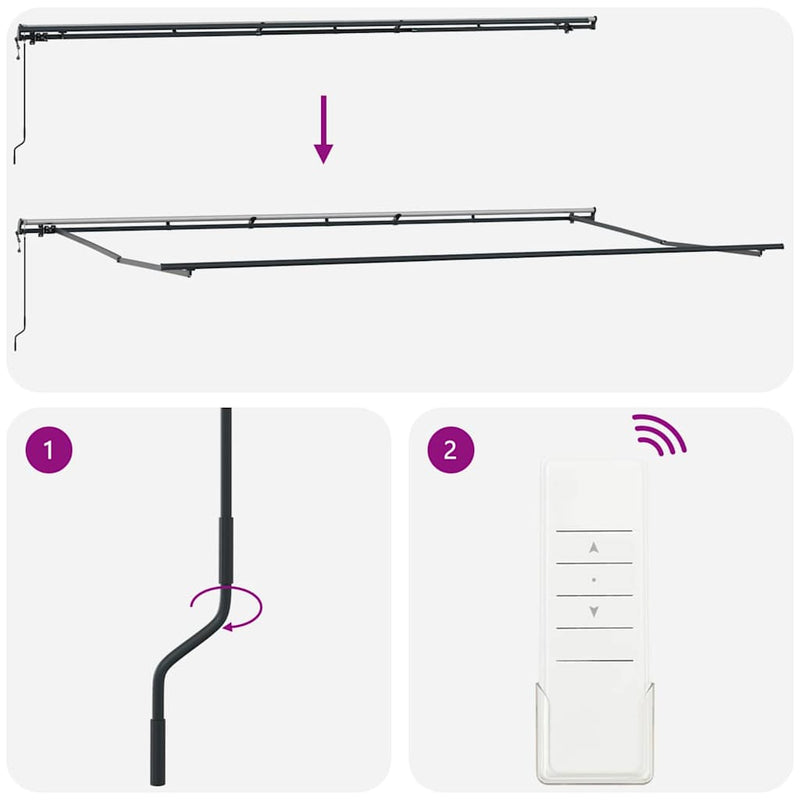 vidaXL Behúzható napellenző narancssárga és barna 600 ×300 cm szövet