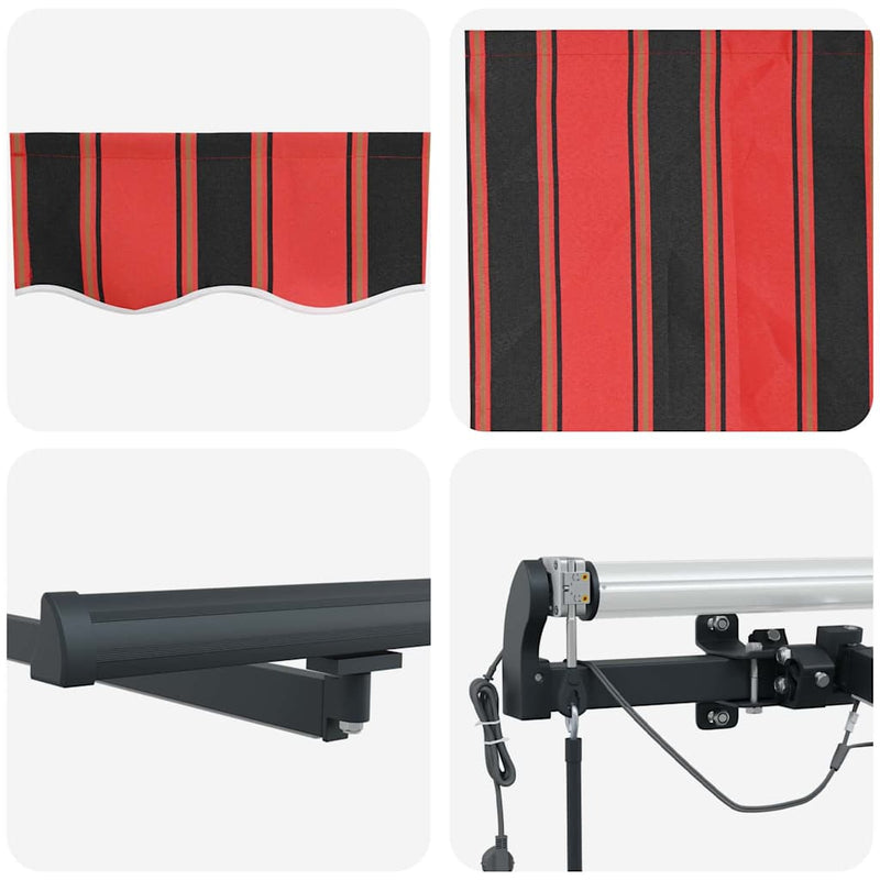 vidaXL Behúzható napellenző narancssárga és barna 600 × 300 cm szövet