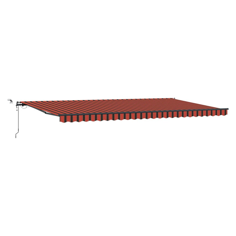 vidaXL Behúzható napellenző narancssárga és barna 600 × 300 cm szövet