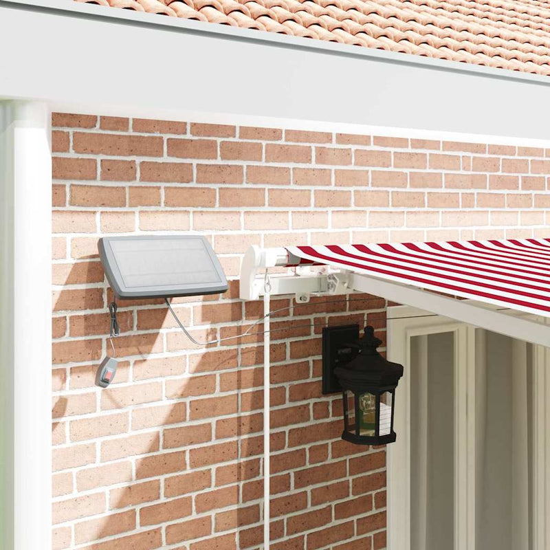 vidaXL Behúzható napellenző tartalmaz 600 × 300 cm Piros és fehér