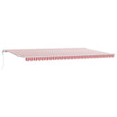 vidaXL Behúzható napellenző 600 × 300 cm Piros és fehér