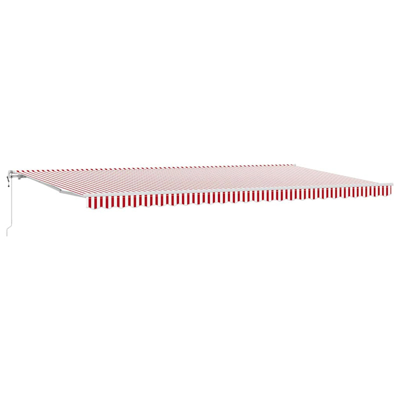vidaXL Behúzható napellenző 600 × 300 cm Piros és fehér