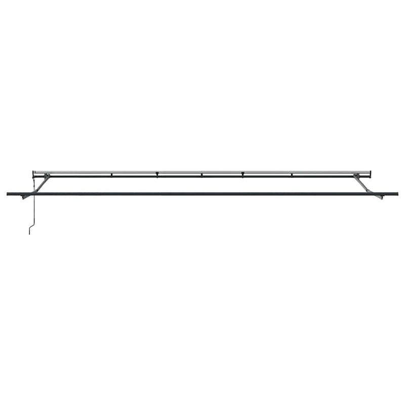 vidaXL Behúzható napellenző Piros és fehér 600 × 300 cm szövet