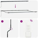 vidaXL Behúzható napellenző Piros és fehér 600 ×300 cm szövet