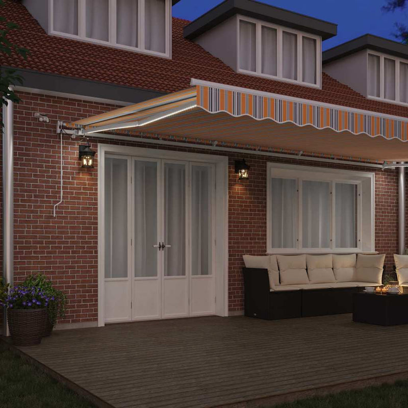 vidaXL Behúzható napellenző Sokszínű 600 × 300 cm Szövet és Fém