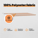 vidaXL Napernyő Anyag Sokszínű 600 × 300 cm Poliészter