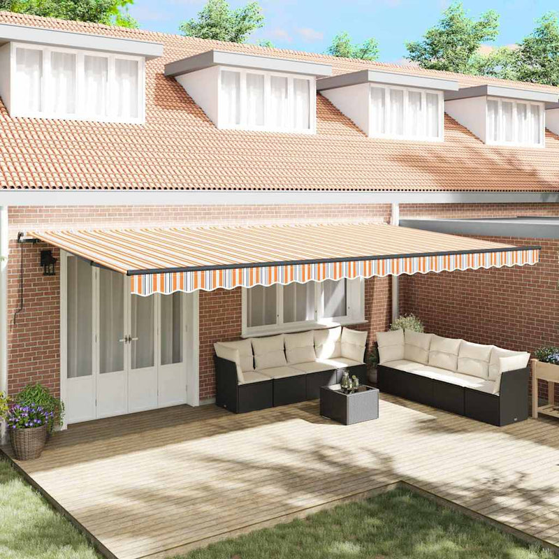 vidaXL Behúzható napellenző Sokszínű 600 × 300 cm szövet