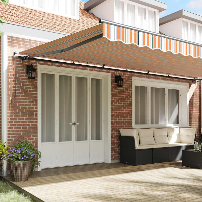 vidaXL Behúzható napellenző Sokszínű 600 × 300 cm szövet