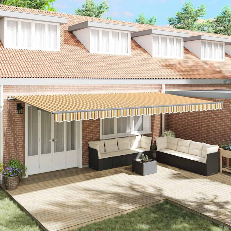 vidaXL Behúzható napellenző Sokszínű 600 × 300 cm szövet