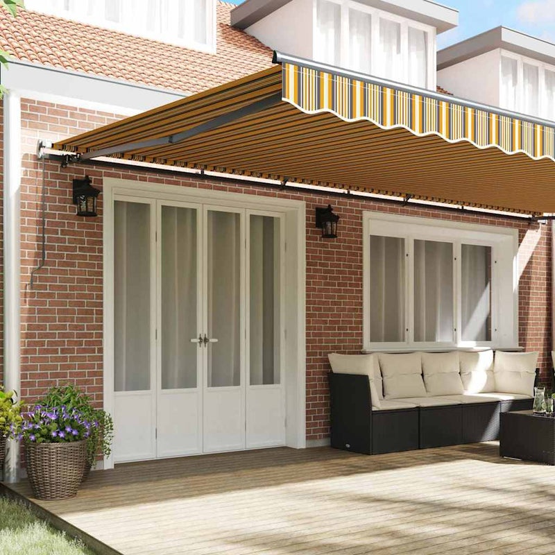 vidaXL Behúzható napellenző Sokszínű 600 × 300 cm szövet
