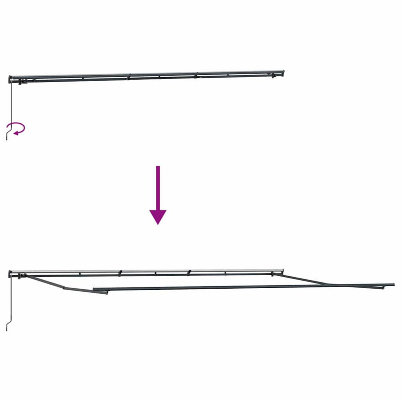 vidaXL Behúzható napellenző Sokszínű 600 × 300 cm szövet