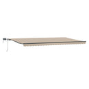 vidaXL Behúzható napellenző LED -es lámpákkal Bézs 600 × 300 cm szövet