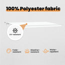 vidaXL Napernyő Anyag Fehér 600 × 300 cm Poliészter