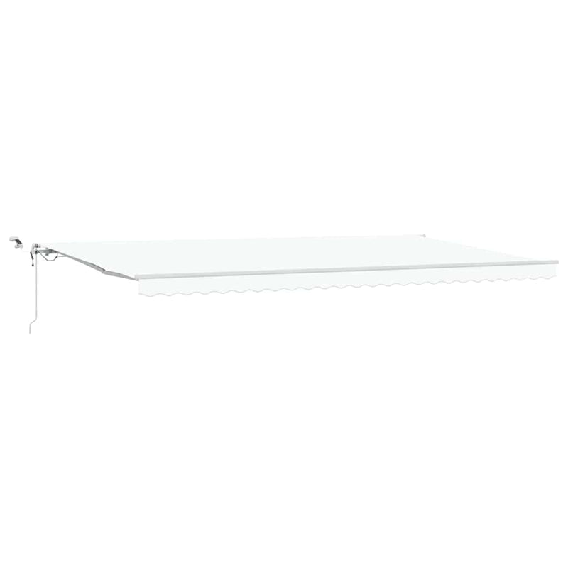 vidaXL Behúzható napellenző Fehér 600 × 300 cm Szövet és Fém