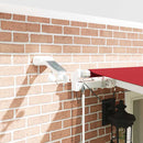 vidaXL Behúzható napellenző Piros 600 × 300 cm Szövet és Fém