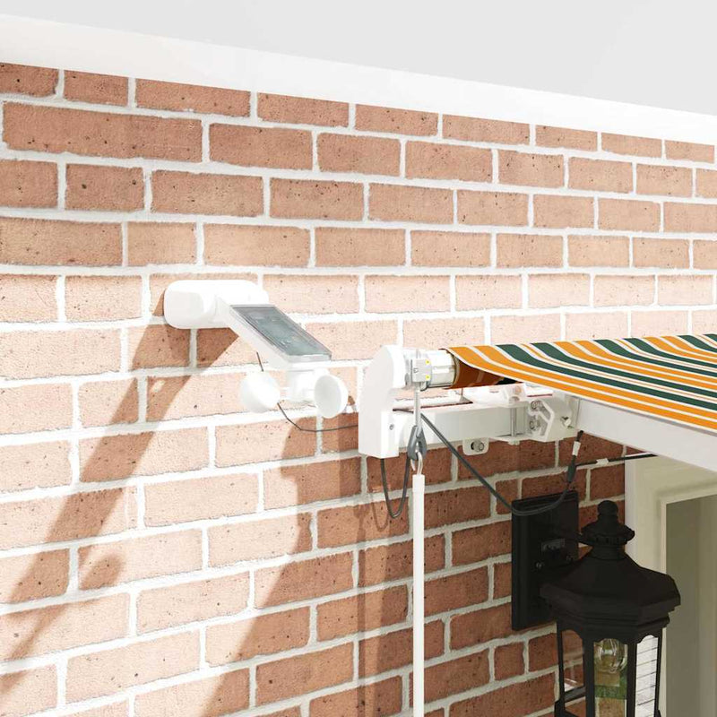 vidaXL Behúzható napellenző Zöld és Sárga 600 × 300 cm Szövet és Fém