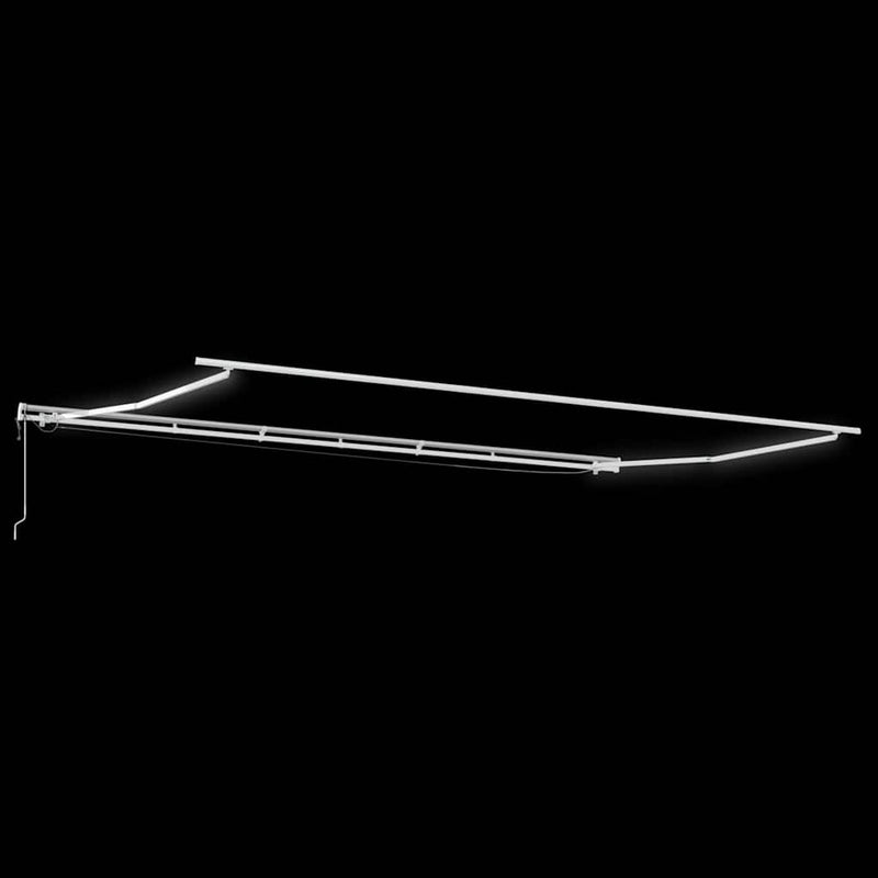 vidaXL Behúzható napellenző Zöld és Sárga 600 × 300 cm Szövet és Fém