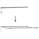 vidaXL Behúzható napellenző Zöld és sárga 600 × 300 cm