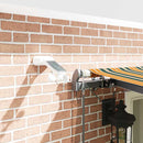 vidaXL Behúzható napellenző Zöld és sárga 600 × 300 cm szövet