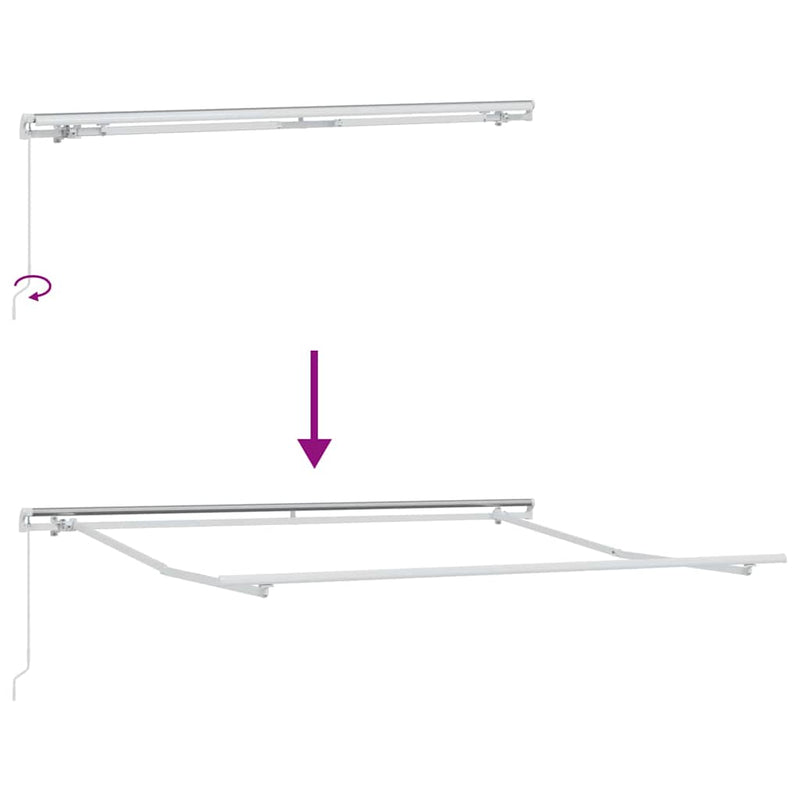 vidaXL Behúzható napellenző Narancs és Barna 600 x 350 cm szövet