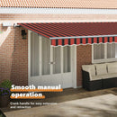 vidaXL Behúzható napellenző narancssárga és barna 600 × 350 cm