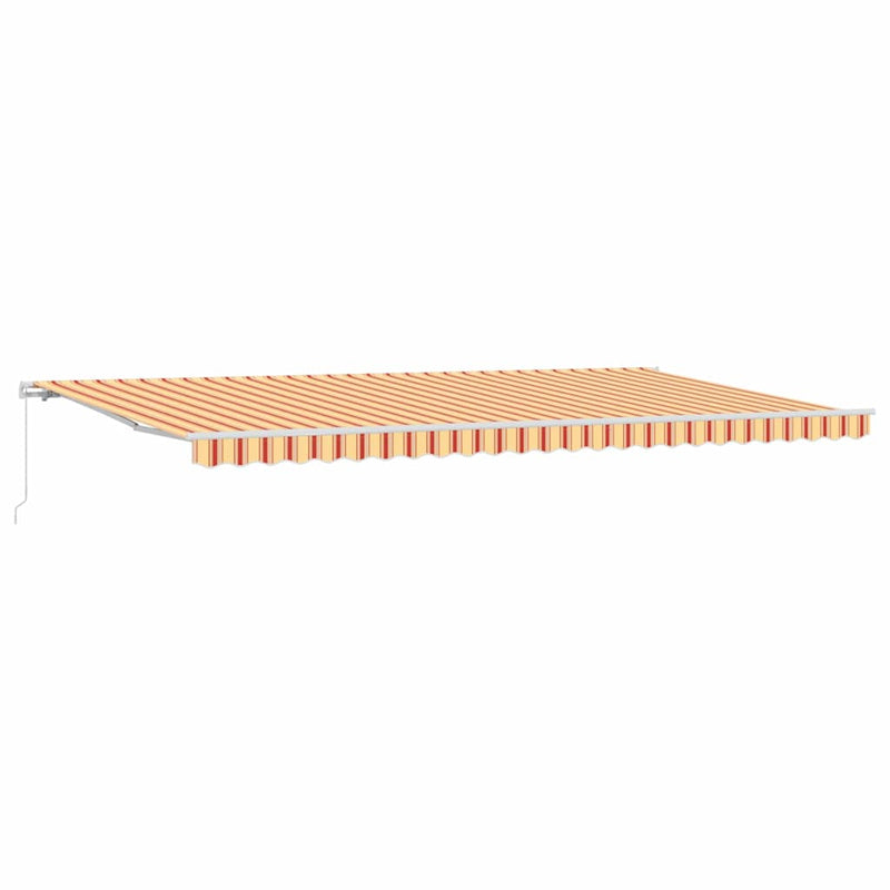 vidaXL Behúzható napellenző Behúzható Kézi Sárga, Narancs 600 × 350 cm