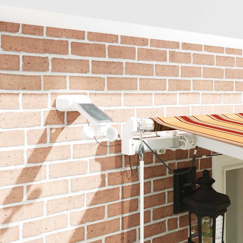 vidaXL Behúzható napellenző Sárga és narancs 600 × 350 cm